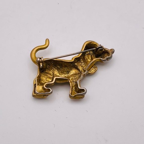 Cute Enamel Puppy Dog With Rhinestone Collar - Picture 5 of 8